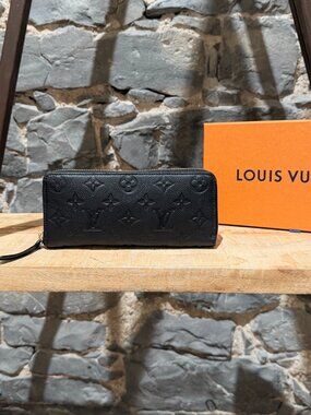 Louis Vuitton Black Empreinte Monogram Clemence Wallet